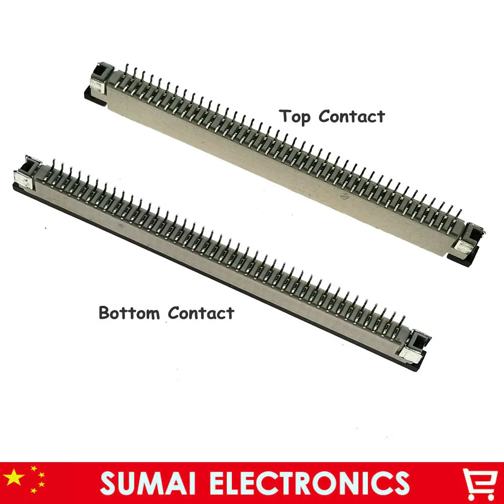 Sample  FPC/FFC connector cable socket 40 pin 1.0mm connector for LCD screen interface of DVD/MP3/PDA/Phone ect.ROHS