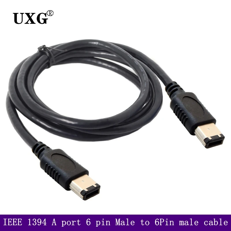 IEEE1394A Data Cable IEEE 1394 6P to 6P 6P-6P 6 Pin to 6Pin Industrial Camera Cable Firewire 400 Mbps 1.5m 3m 5m cable