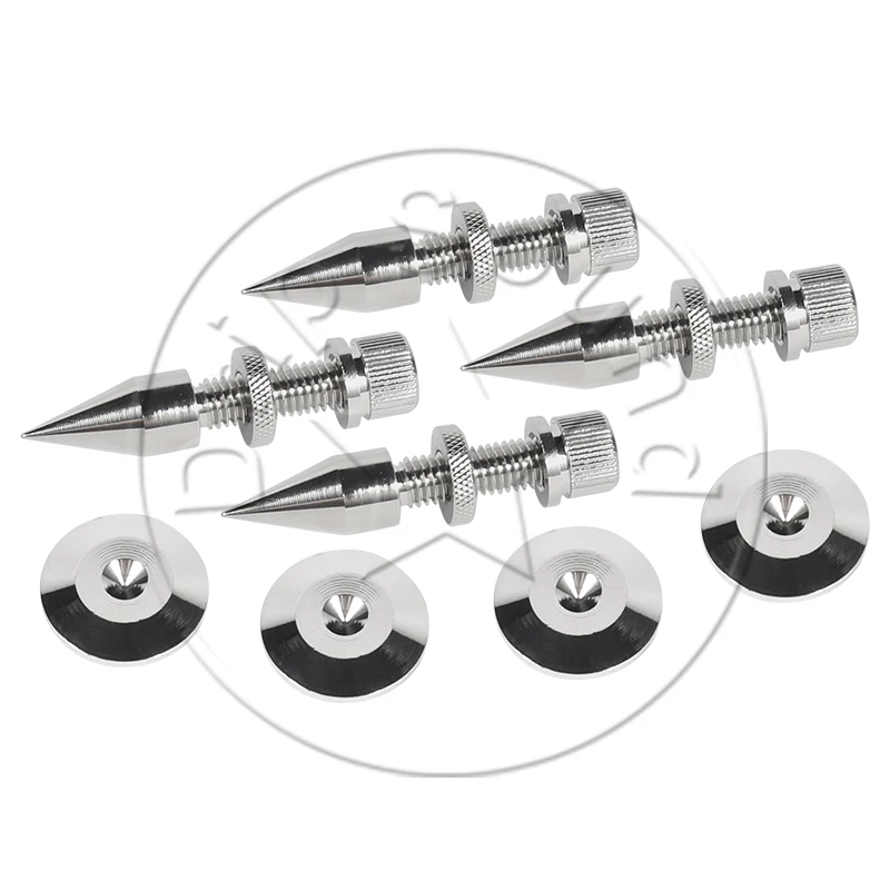 

4PCS Pure Copper Electroplate Silvery HiFi Audio Speaker Rack Speaker Shockproof Isolation Stand Feet Cone Base Pads #2