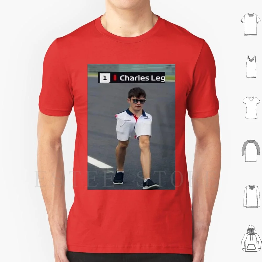 

Leg Leclerc Sauber T Shirt DIY Big Size 100% Cotton Leclerc Leg Tifosi Monza Italy Monaco Meme Sbinalla Pronto