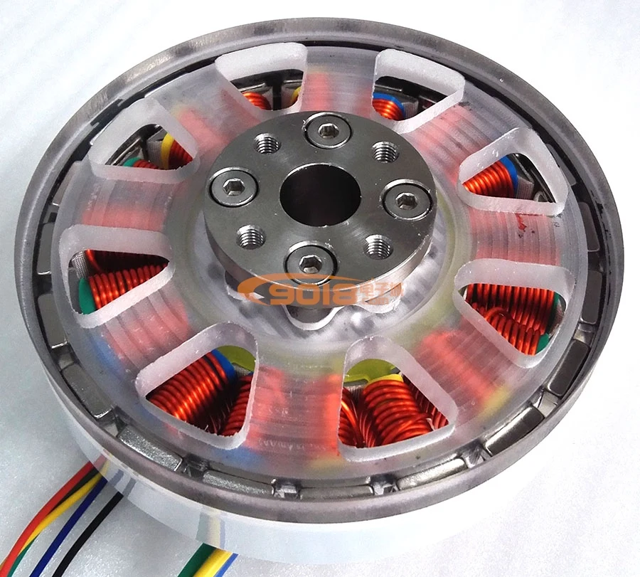 

200W Disc Brushless DC Motor Flat Direct Drive Shaft Torque Motor All with Hall