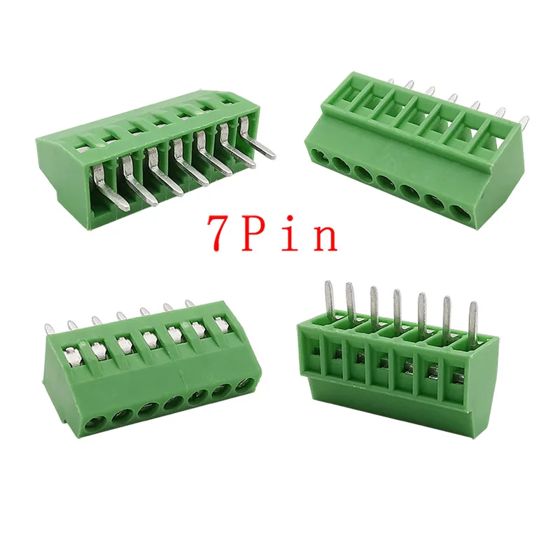 2,54 mm/0,1 Zoll Rastermaß PCB-Schraubklemmenblock-Anschluss 2P 3P 4P 5P 6P 7P 8P 9P 10P 12P 16Pin-Klemmen 150V 6A für 26-18AWG-Kabel