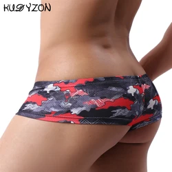 KUDYZON Men Boxer Sexy Men Underwear Print Breathable Boxershorts U Pouch Bikini Shorts Gay Underwear Hombre Calzoncillos Slip