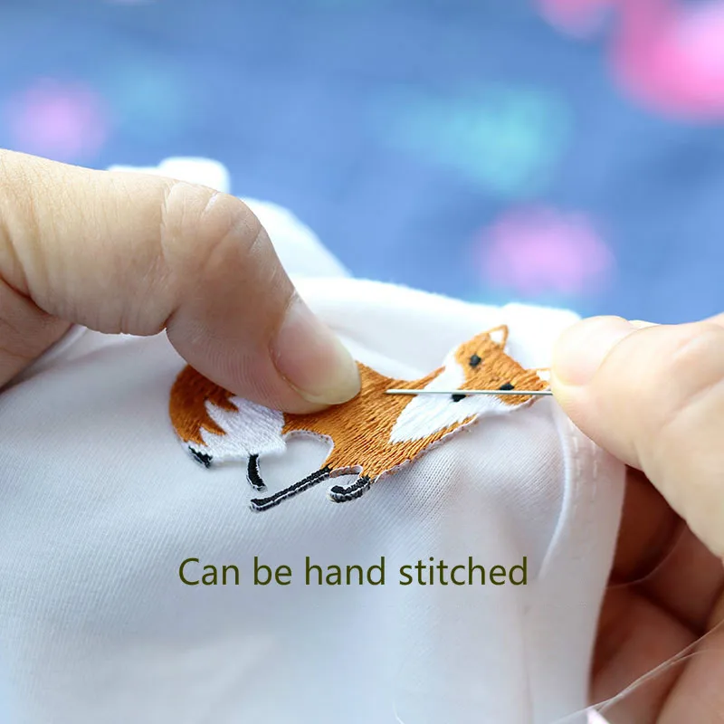 Orange Cartoon Little Fox Dress Patch Shoes and Hats Decorative Fashion Ironing Cloth Stickers iron patches for clothing