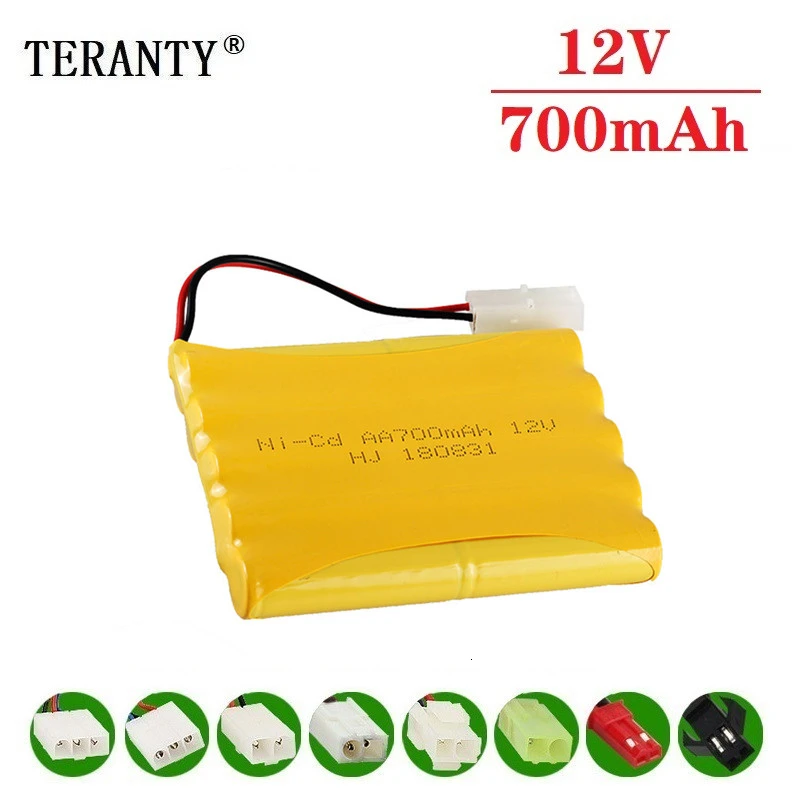 ( H Model ) 12v 700mah NiCD Battery For Rc toy Car Tanks Trains Robot Boat Gun Ni-CD AA 700mah 12v Rechargeable Battery 1Pcs