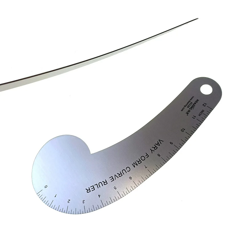 12 Inch Metal Vary Form Curve Ruler Pattern Making Patchwork Tools for Fashion Designers Graphic Artists Illustrator Model 6112A