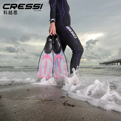 Cressi Pluma Pinne per Immersione Snorkeling Nuoto Flipper Lama Lunga Pinna Super Comfort per Adulti Blu Rosa Nero