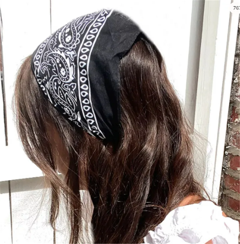 Vintage Bohemian Bandana Hair Bands for Girls Women Kids Fashion Headband Scarf Turban Headwear Wraps Hair Accessories Headwear