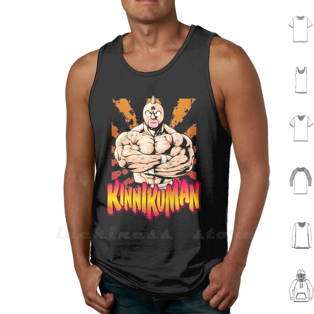 Kinnikuman02 Tank Top Cotton Vest Sleeveless Kinnikuman Musculman Musculator Manga Anime Comic Japanese Japan Goku Gokuh