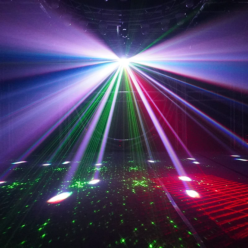 Projecteur Laser de scène à 3 couches, lumière de papillon Led RGB