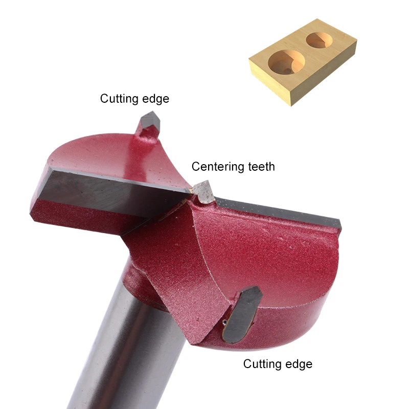 Hinge Hole Opener Tungsten Carbide Tip Wood Drill Milling Cutter Self-centering Hole Saw Wood Hole Saw Tool Power Tool Drill Bit