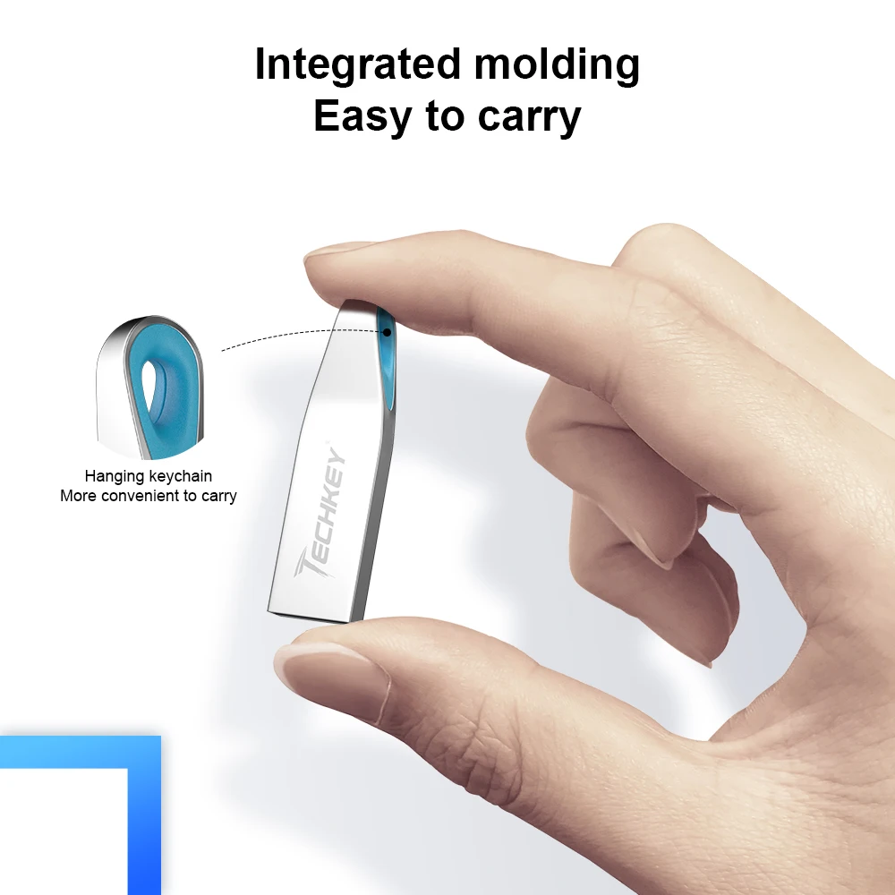 Pendrive Techkey usb flash drive 64gb 32gb 16gb 8GB флешка Metal Steel Pen Drive 128GB memory memori cel usb stick u disk