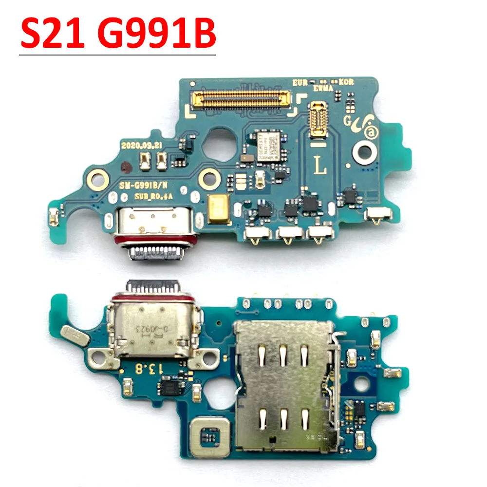 New For Samsung S21Ultra G998B S21 G991B S21 Ultra G998B G998N USB Charging Connector Board Port Dock Flex Cable With Microphone