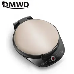 DMWD 220V Household Double Side Heating Electric Skillet Crepe Pancake Maker Automatic Pizza Pie Machine BBQ Tool Frying Pan