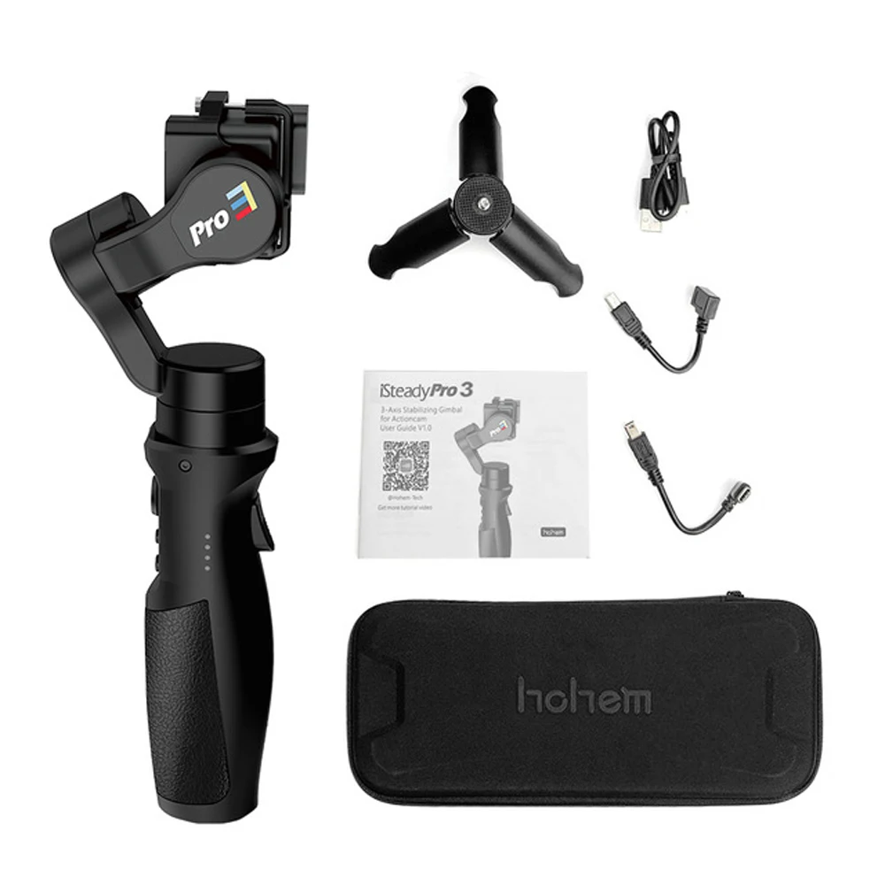 Hohem iSteady Pro 3 3-Axis Handheld Gimbal Stabilizzatore per Action Camera GoPro Hero DJI OSMO Action Insta360 di Un R Sony RX0 YI