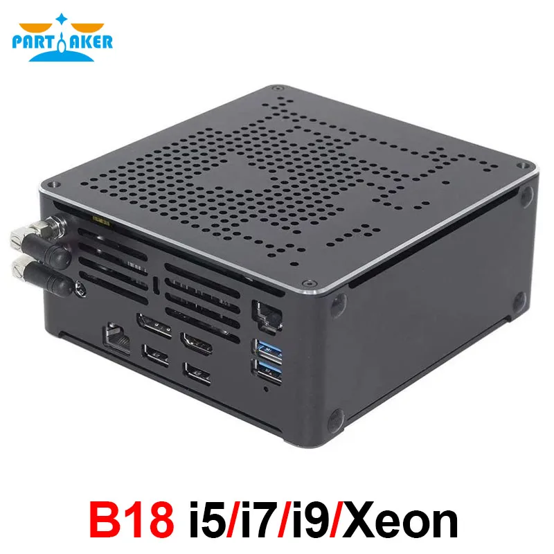 Parteaker Gaming Mini PC Windows 10 Pro Core i9 10885H 9980HK i7 10750H 10870H i5 10300H HD DP Doppio display 4K Computer desktop