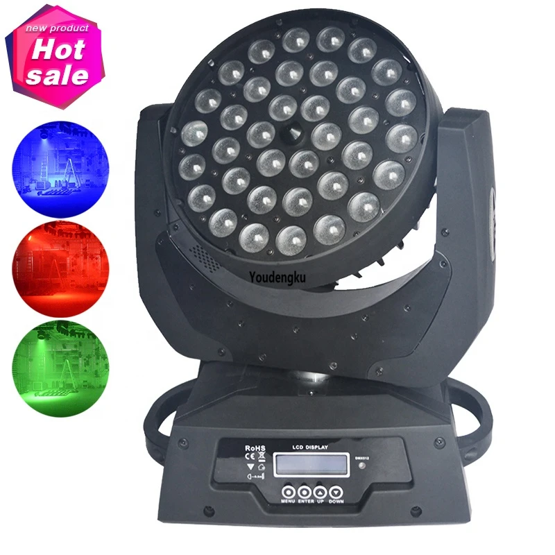 6pcs stage 36x10W Aura beam wash zoom led light led moving head 4in1 led wash moving head lights