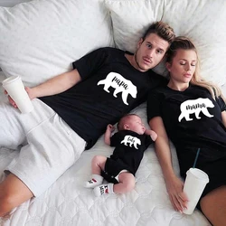 Mama Bear Papa Bear Baby Bear Family Matching Tshirts Papa Mama Brother Sister Shirt Baby Bodysuit Father and Son Family Clothes