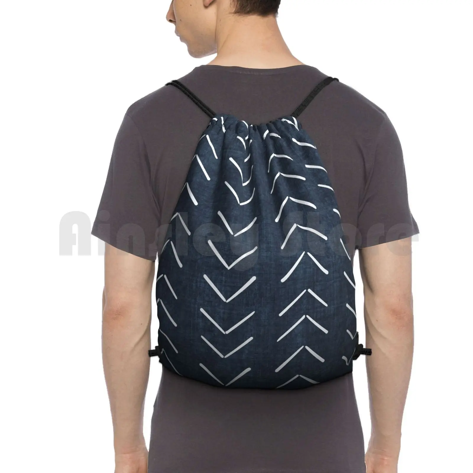 

Mud Cloth Big Arrows In Navy Backpack Drawstring Bag Riding Climbing Gym Bag Mud Cloth Mudcloth Bohemian Tribal Ethnic