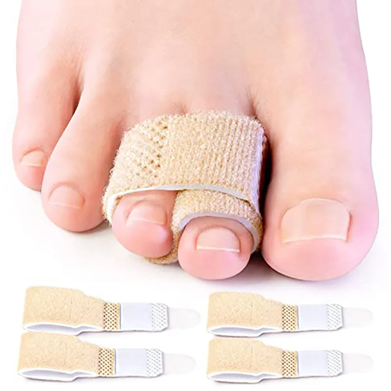 4pcs Toe Splint Straightener Separator For Hammer Toe Overlapping Curved Toes Correction Broken Wrap Orthopedic Protect Brace