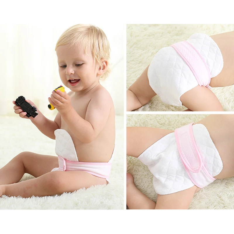 5 / 10PCS Reusable 3 Layer baby Diapers Changing Cloth Inserts 100% Cotton Washable Baby care Eco-friendly diaper