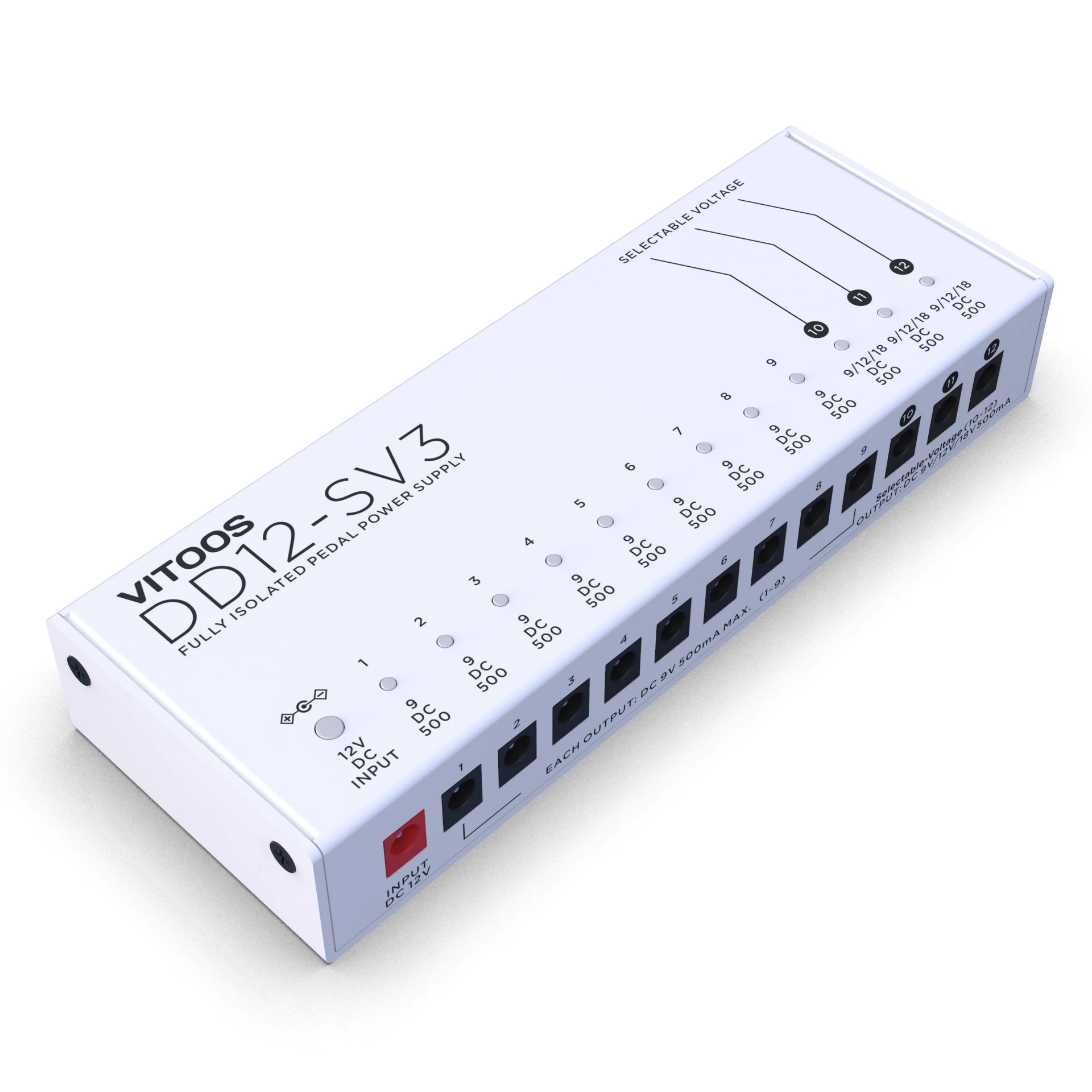 VITOOS-DD12-SV3 تأثير دواسة امدادات الطاقة ، فلتر معزول تماما ، تموج الحد من الضوضاء ، عالية الطاقة الرقمية المؤثر