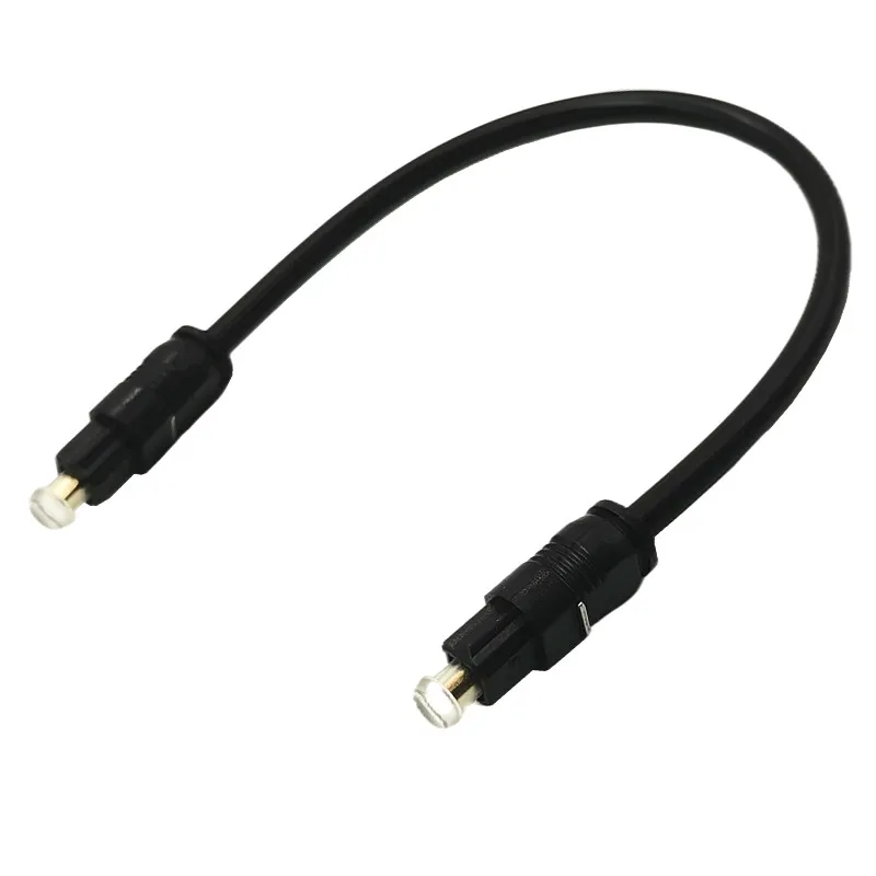 Optyczny przewód Audio cyfrowy Toslink pozłacany 0.2m SPDIF MD DVD złoty kabel warstwowy wysokiej jakości OD 4.0mm /2.2mm