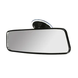 Durable Interior Rear View Mirror Clear Visibility Suction Cup Adjustable Angle Car Accessories Safety Driving Universal For