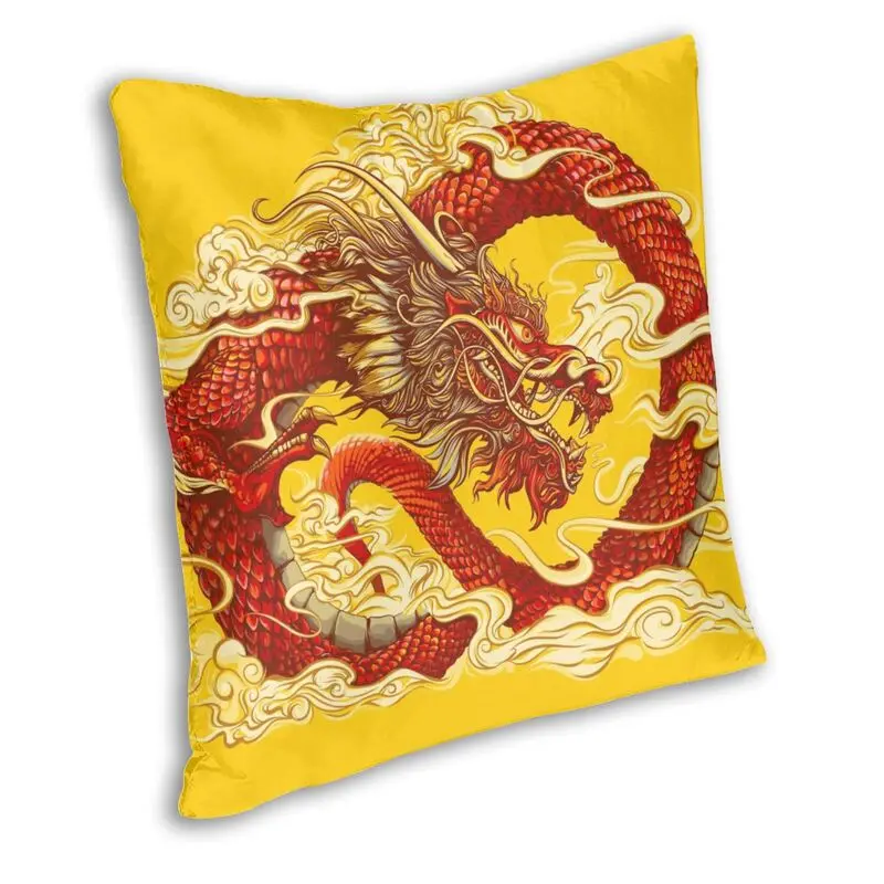 Tradition Asian Dragon Myth Cushion Cover 45x45 Home Decorative Printing Legendary Creature Throw Pillow for Car Double-sided