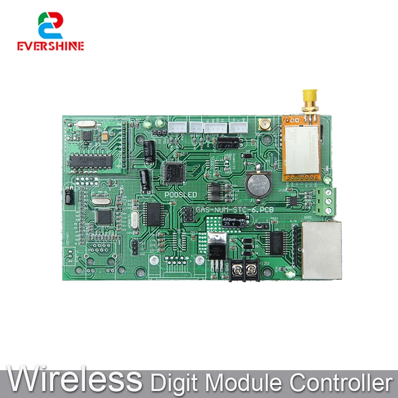 RS232 Wireless Control Card For 7 Segment Digital Number Module LED Gas Station Electronic Fuel Price Sign