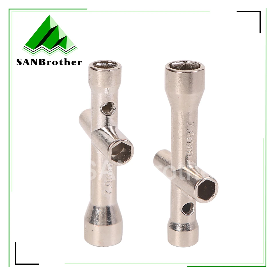 

E3D V6 Nozzle Mini Spanner M2 M2.5 M3 M4 Screw Nut Hexagonal Cross Wrench Sleeve socket Maintenance Model Car Wheel Tool