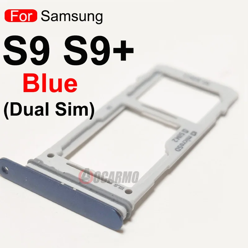 Aocarmo For Samsung Galaxy S9 Plus S9+ G965 G965F G965FD G965U Dual Single SIM Card Sim Tray Card Slot Holder