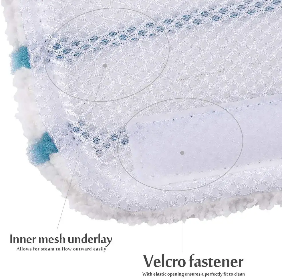 Microfibre Replacement Cleaning Pads for Black & Decker Steam Mop FSMH1321, FSM1605, FSMH13151SM, Part# FSMP20