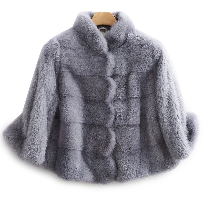 2020 New Fault Code Mink Loose Coat Woman High Archives Temperament Fashionable Leather And Fur Overcoat Woman Loose