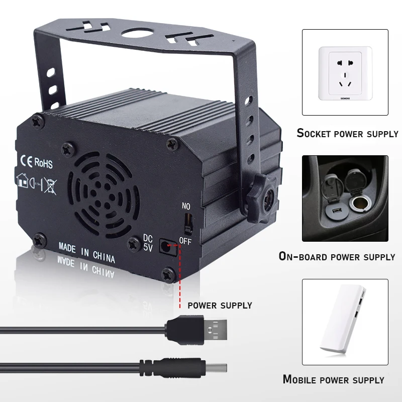 Northern Lights Laser Projector Light Voice Control RGB Strobe Effect Stage Light For Party Show DJ Home KTV Disco Lamps 2022