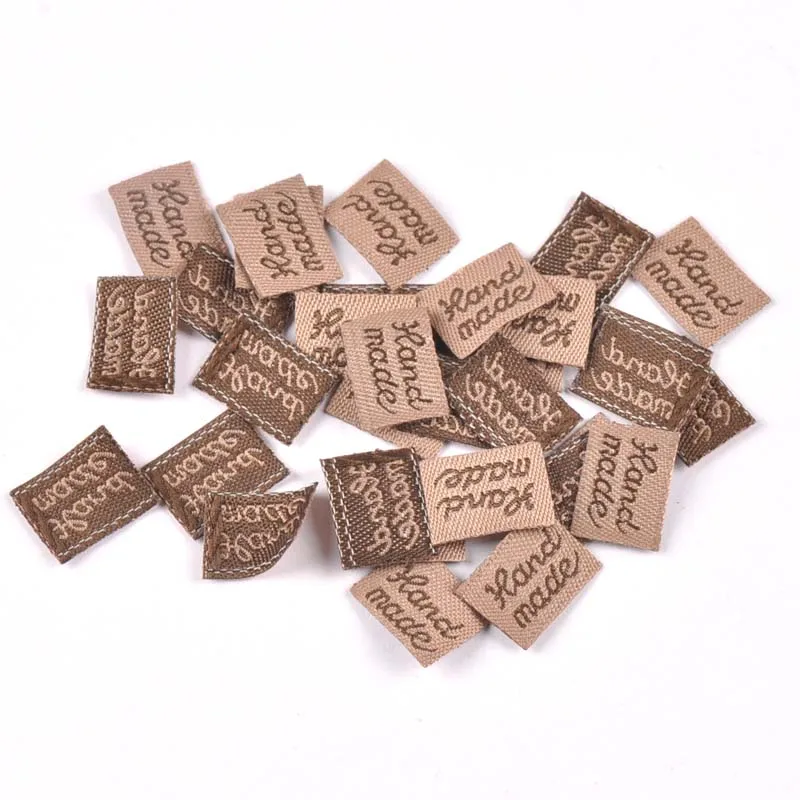 100Pcs Handmade Clothing Labels Embossed Tags DIY Flag Labels For Garment Sewing socks Accessories cp2393