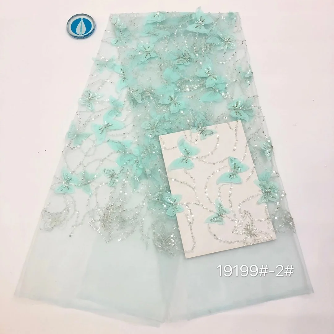 

2021 Latest Luxury Beaded Lace High Quality African Lace Fabric Handmade Lace Dress Fabric For Wedding Bridal Lace Fabric XB4607
