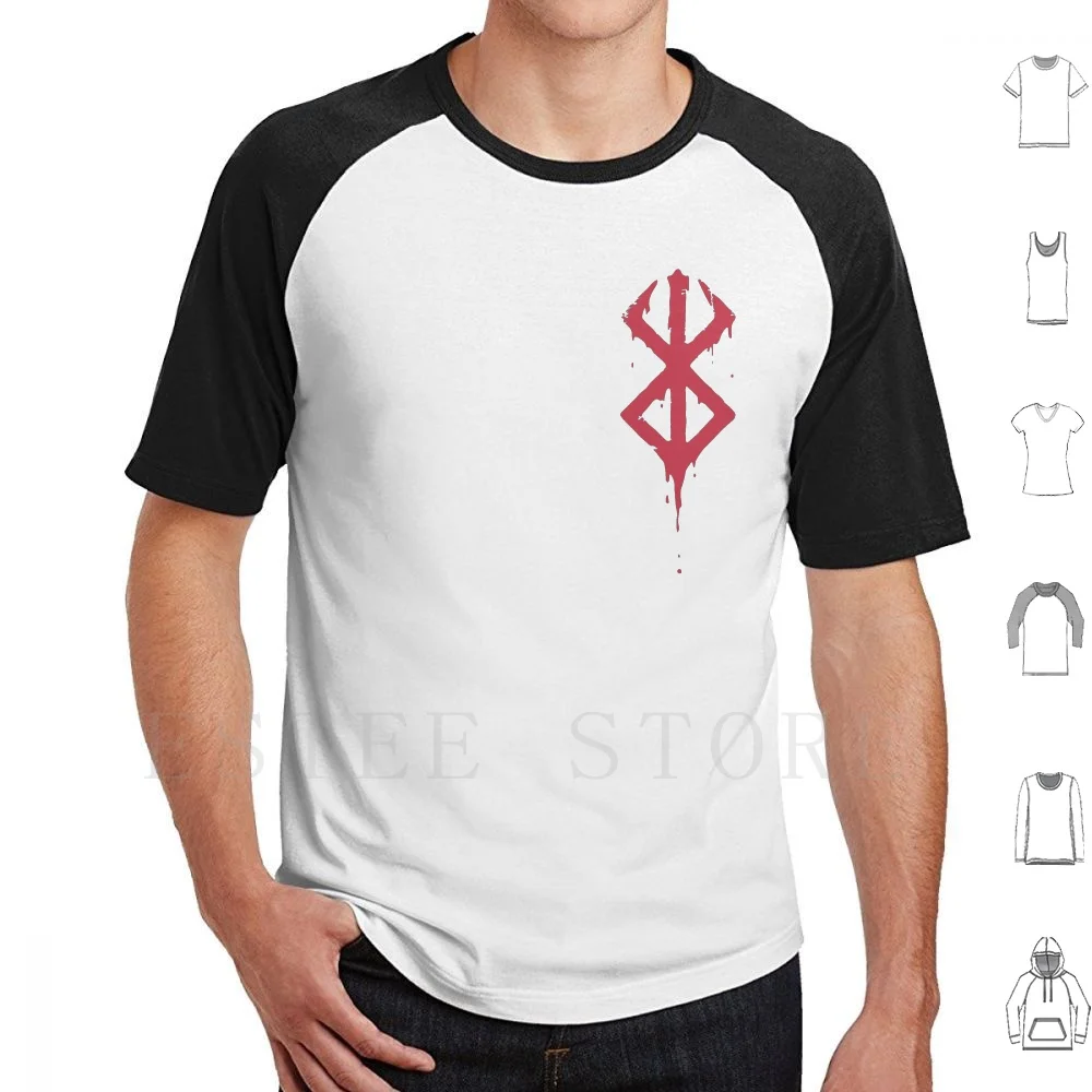 

Demon Mark T Shirt Print Cotton Demon Mark Guts Gatsu Guts Sleeve Anime