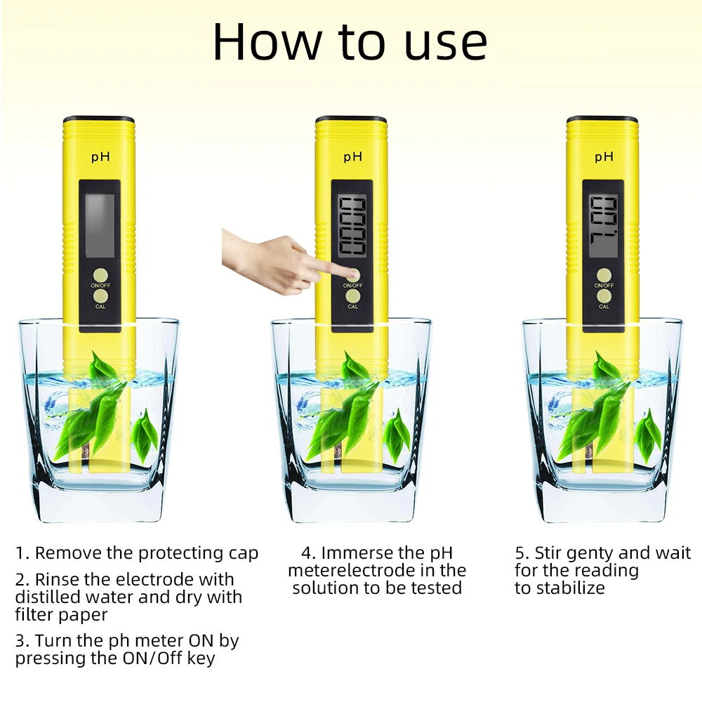 PH Meter & TDS Meter Digital Water Quality Tester 0-14 PH Meter Tester 0-9990PPM TDS&EC LCD Water Purity PPM Aquarium Filter