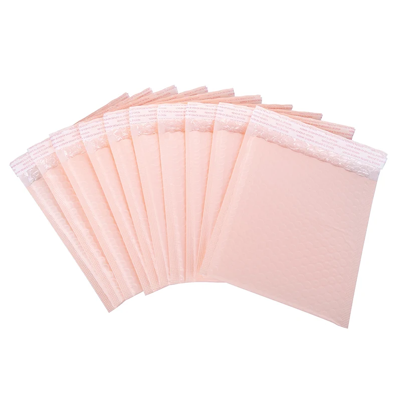 50 Stks/partij Bubble Mailers Licht Roze Poly Verzending Envelop Waterdichte Bubble Zakken Zelf Afdichtingslijm Koerier Zak Pakket