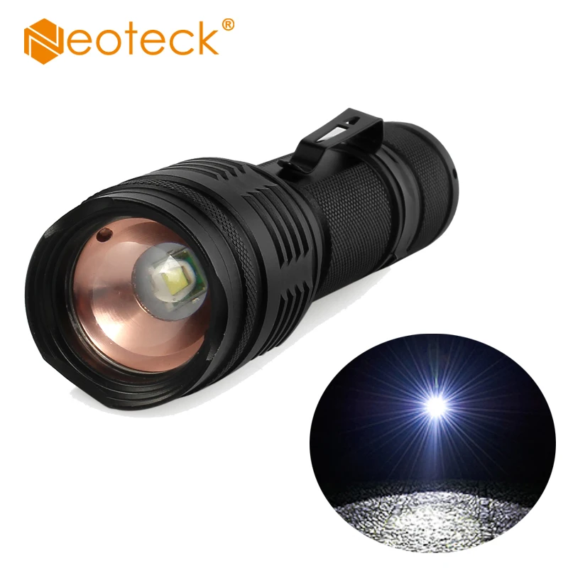 

Neoteck Adjustable Bright LED Flashlight with USB Rechargeable Flash Light for XM-L T6 Chip high quality aluminum Lighting