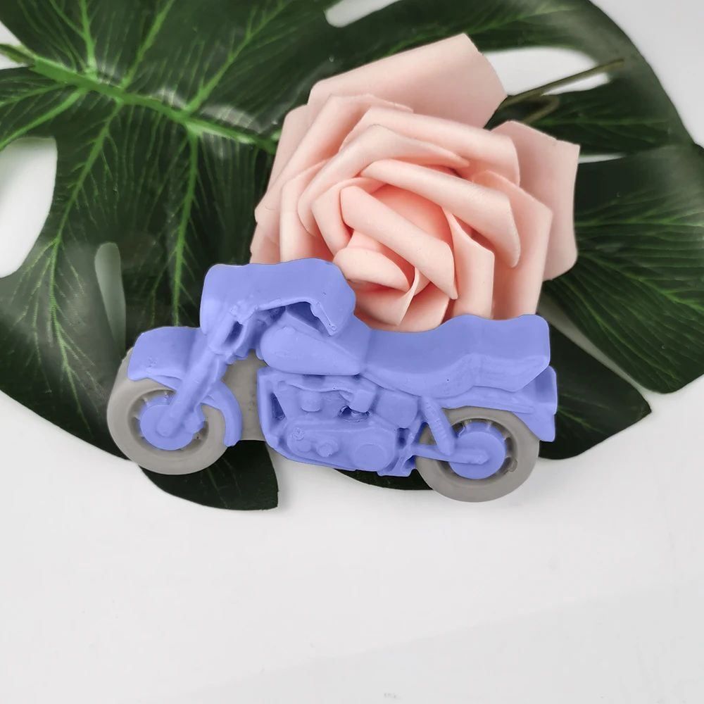 PRZY Motorcycle Mold Soap Molds Handmade Mould Silicone Scooter Molds Fondant Soap Clay Resin Candle Mould