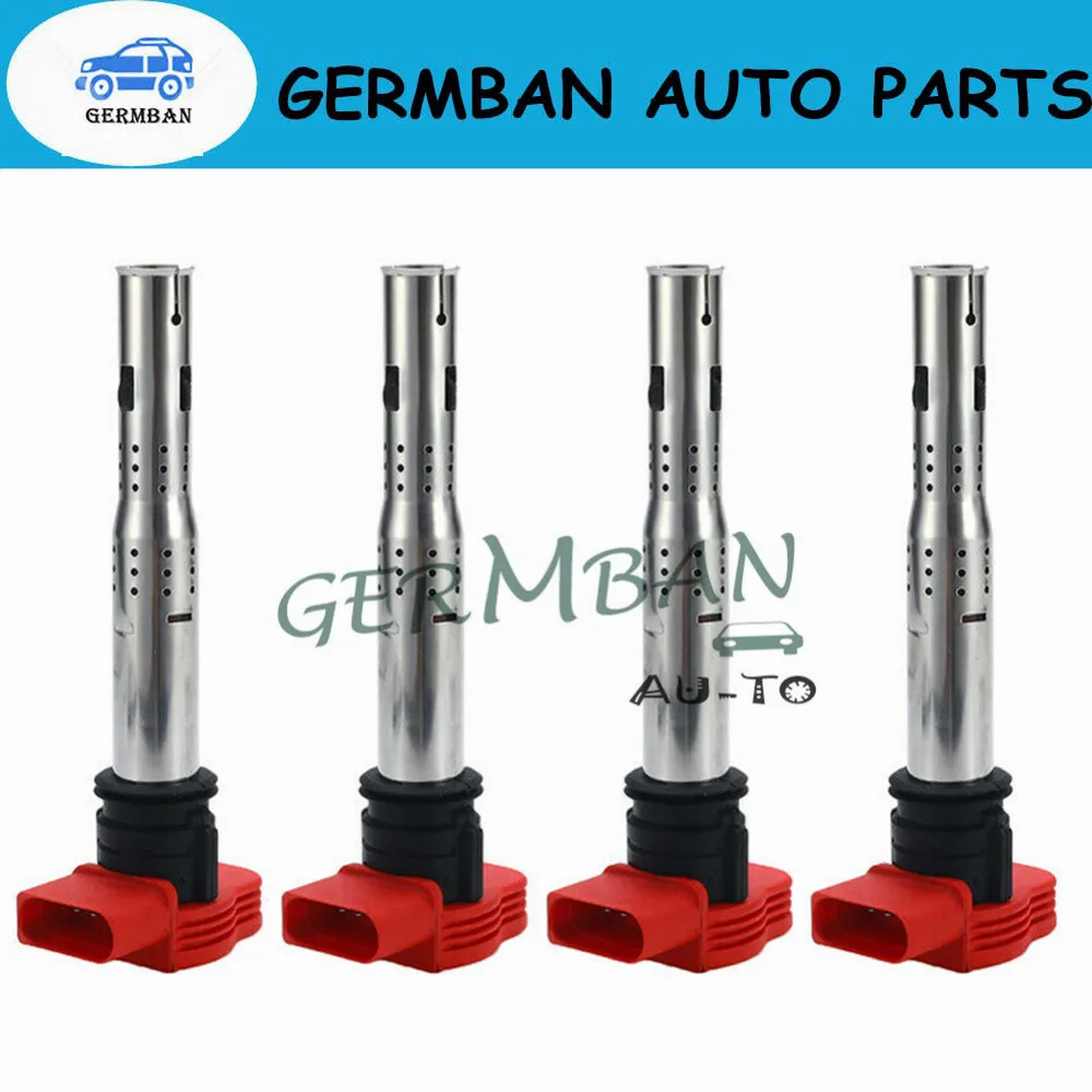 06E905115E Left Corner 4X Ignition Coil 07K905715F For VW Touareg Aud A4 S4 A5 A6 S6 Alroad A7 A8 Q5 Q7 R8 2.8 3.0 3.2 V6 4.2 V8