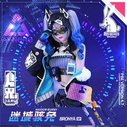 Anime Game Honkai Impact 3 COSPLAY Bronya Haxxor Bunny Theme Series COS Wig Laser Reflective Sunglasses 100% Restored Game