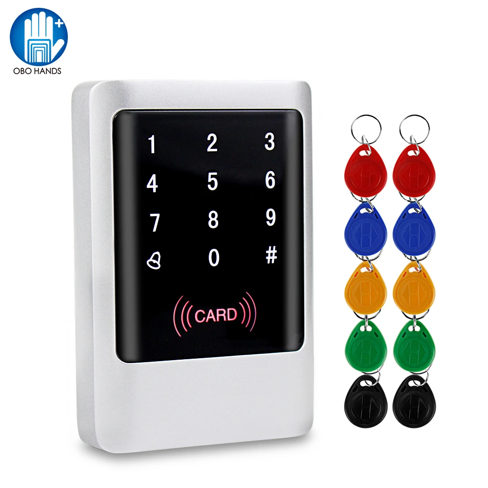 

IP65 Waterproof RFID Keypad Access Control Panel Touch Metal Board 125KHz/13.56MHz Smart Reader For Door Access Control System