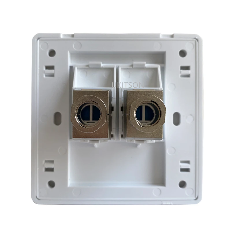 Dual Gangs CAT8 RJ45 Wall Panel 40Gbps Super Speed CAT.8 LAN Socket Network Faceplate For Computer Internet Connector