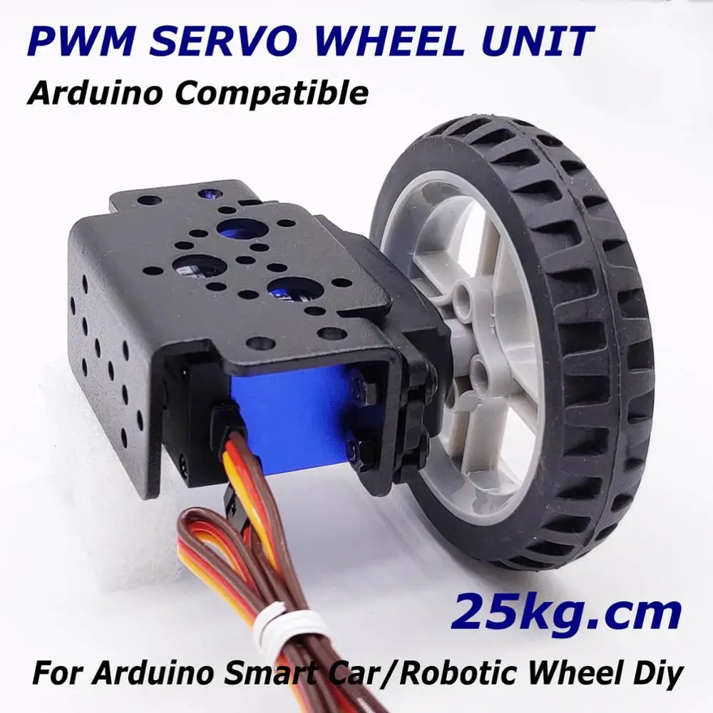 SKYTEAM Arduino Smart Car Wheel 68mm Diameter 25kg 360 Continuous Rotation Servo Speed Controllable Wheel For Robotic DIY Wheel