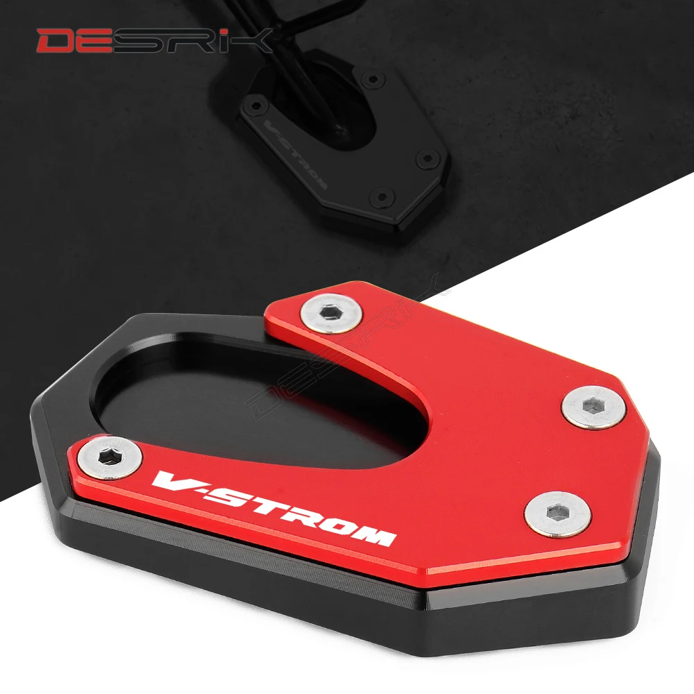 DESRIK NEW Motorbike Kickstand Side Stand Extension Support Base Enlarger Plate For SUZUKI Vstrom V-Strom DL 1050 XT 1050XT 2020