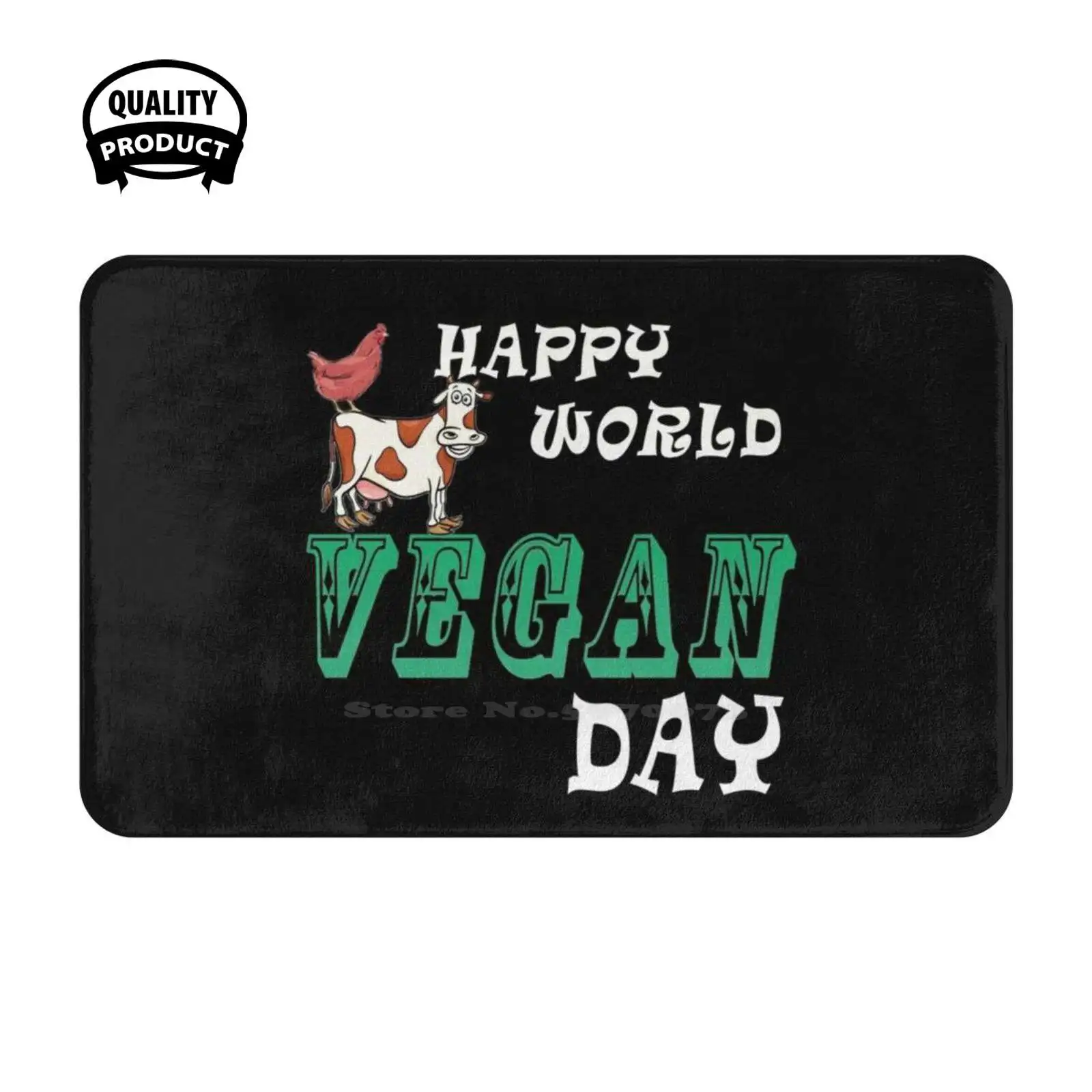 Cojín suave para el Día Mundial, alfombra para el hogar, alfombrilla para la puerta del coche, inicio de la ola, patrón vegano, cebolla, zanahoria, tomate, pimientos, patrón de setas