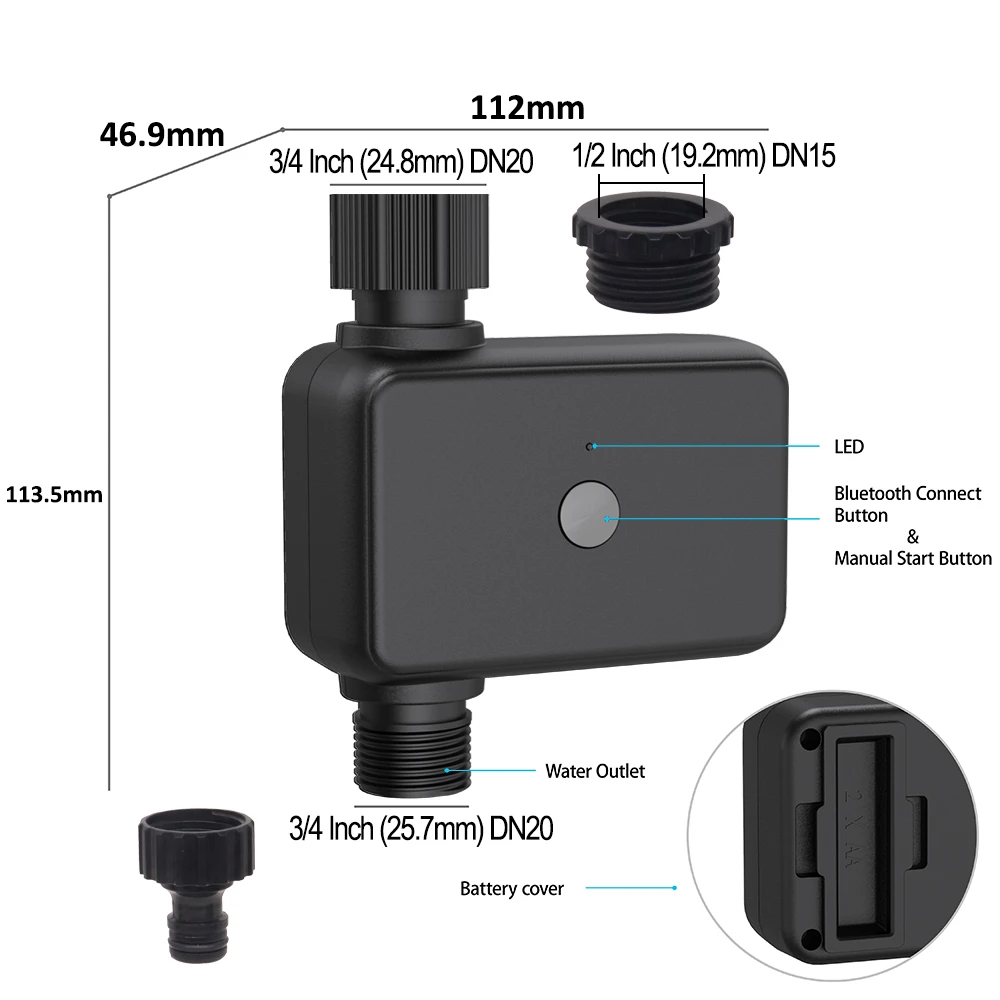 WIFI Watering Timer IP55 Automatic Drip Irrigation Garden Water Controller Valve Google Assistant Smart Home,Alexa Bluetooth